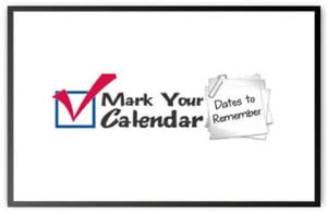 Mark your calendar