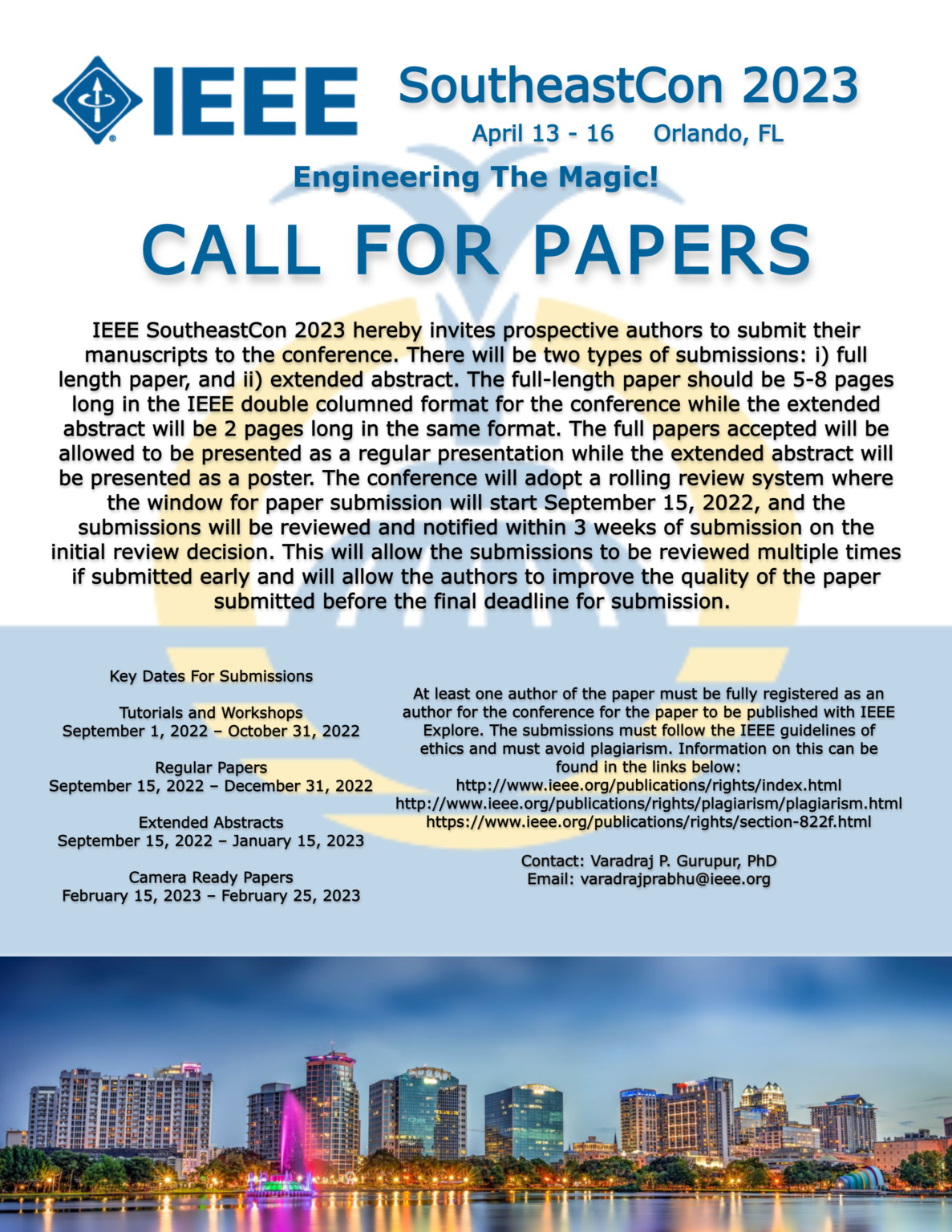 Call For Papers IEEE SoutheastCon 2023