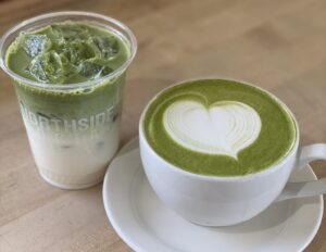 Matcha coffee at Northside Social, in Clarendon